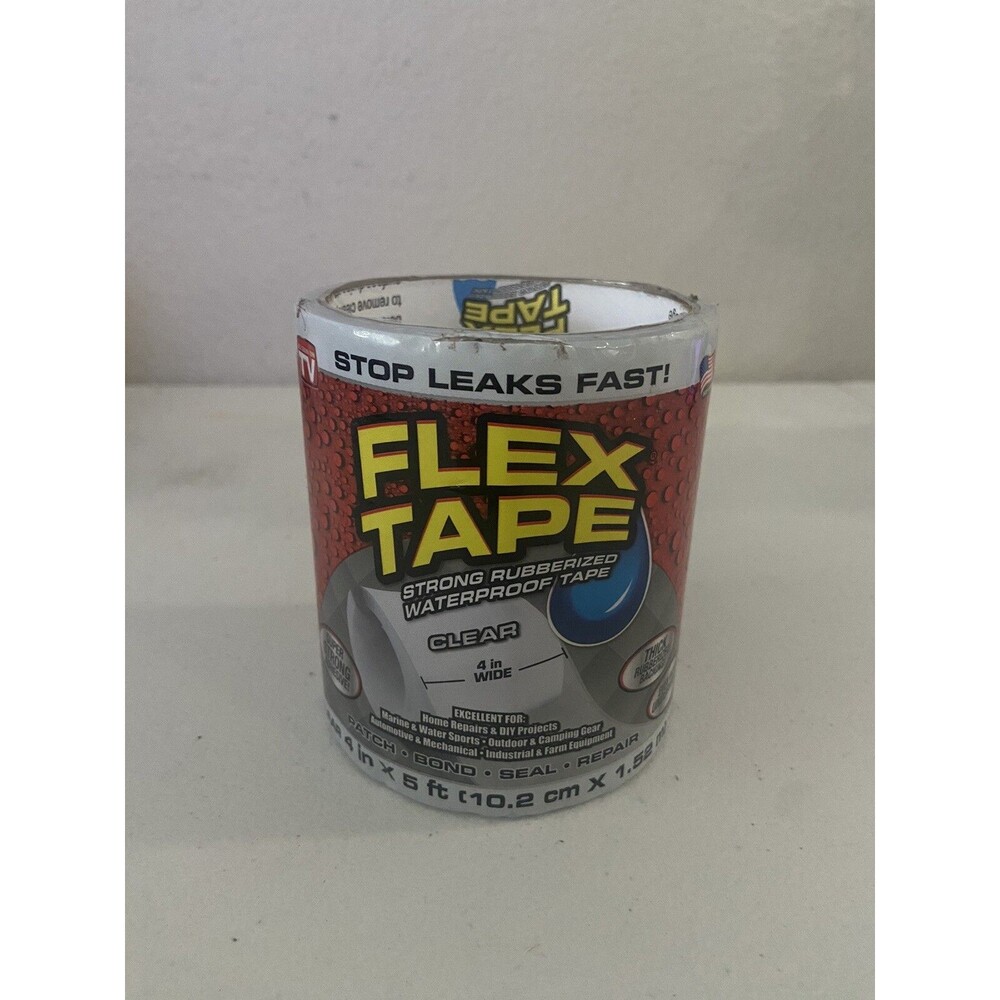 FLEX TAPE RUBBERIZED WATERPROOF TAPE 4 ” x 5 ft (10.2 cm x 1.52 m)